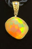 Opal, Gold Nugget and 0.04ct Diamond Pendant