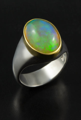 Blue Ethiopian Opal Ring Blue Ethiopian Opal Ring