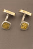 16 to 1 Gold in Quartz Cufflinks