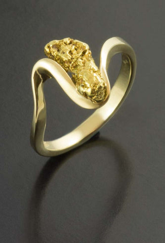 Natural Gold Nugget Ring Natural Gold Nugget Ring