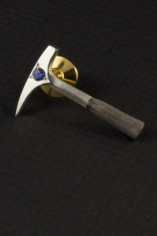 Montana Sapphire Rockhammer Lapel Pin Montana Sapphire Rockhammer Lapel Pin