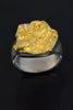 Natural Gold Nugget & Sterling Silver Ring