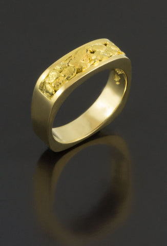 Natural Gold Nugget Wedding Band Natural Gold Nugget Wedding Band