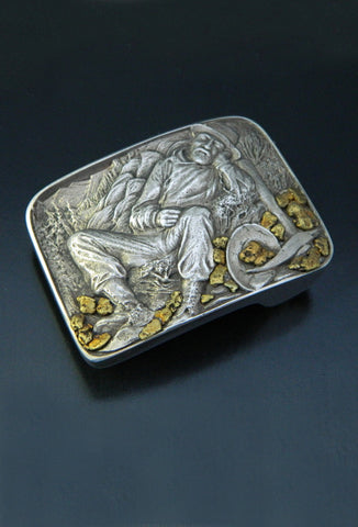 ‘Exhausted Stampeder’ Miner Belt Buckle ‘Exhausted Stampeder’ Miner Belt Buckle