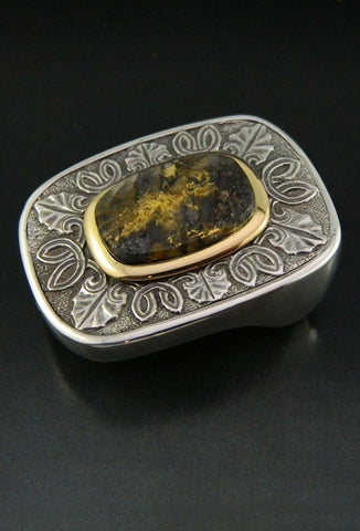 Gold In Quatrz Belt Buckle