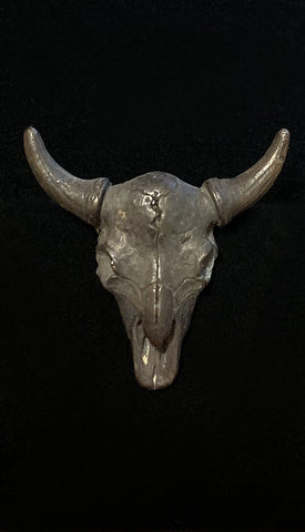 Black Sterling Silver Buffalo Skull Lapel Pin Black Sterling Silver Buffalo Skull Lapel Pin