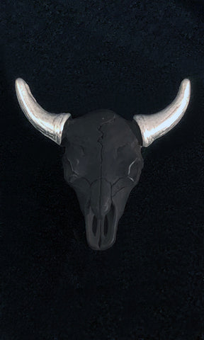 Sterling Silver Buffalo Skull Lapel Pin Sterling Silver Buffalo Skull Lapel Pin