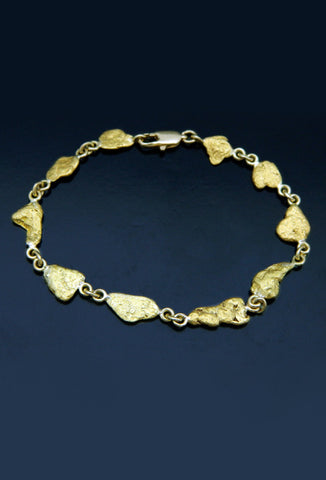 Natural Gold Nugget Bracelet Natural Gold Nugget Bracelet