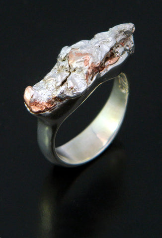 Copper and Silver Nugget Ring Copper and Silver Nugget Ring