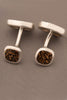 Double-sided Dinosaur Bone Cufflinks in Sterling Silver