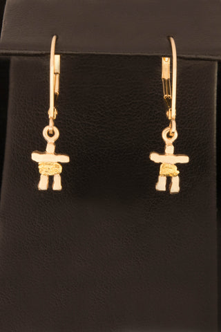 Natural Gold Nugget Inukshuk earrings Natural Gold Nugget Inukshuk earrings