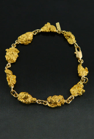 Natural Gold Nugget Bracelet Natural Gold Nugget Bracelet