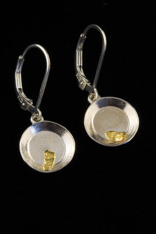 Natural Gold Nugget Gold Pan Earrings Natural Gold Nugget Gold Pan Earrings