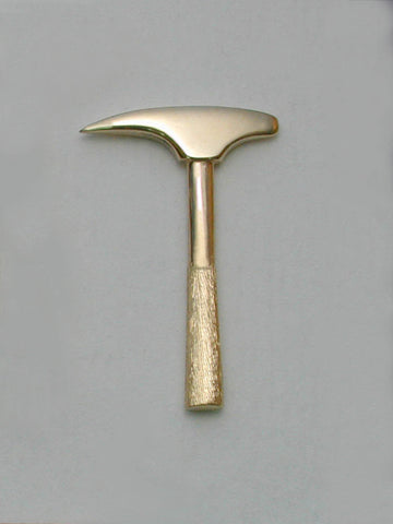 Fine Small Gold Rock Hammer Lapel Pin Fine Small Gold Rock Hammer Lapel Pin