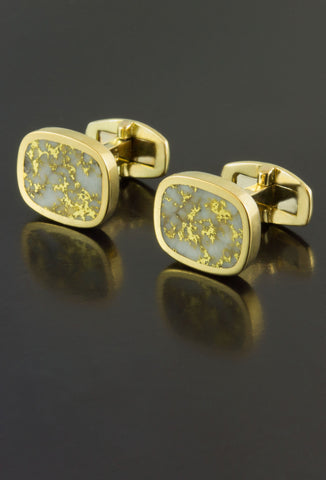 Gold in Quartz Cufflinks