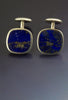 Lapis Cufflinks in Solid Sterling Silver