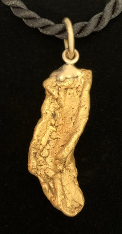 Natural Crystalline Gold Nugget Pendant