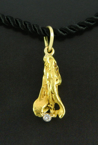 Gold Nugget and Diamond Pendant Gold Nugget and Diamond Pendant