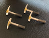 Natural Gold Nugget Rock Hammer Lapel Pin