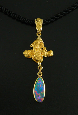 Opal and Nugget Pendant Opal and Nugget Pendant