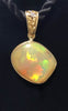 Opal, Gold Nugget and 0.04ct Diamond Pendant