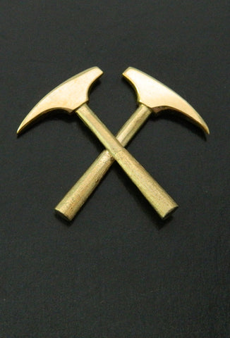 Crossed Miner Hammer Lapel Pin Crossed Miner Hammer Lapel Pin
