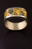 Raw Montana Sapphire Ring with Natural Gold Nuggets