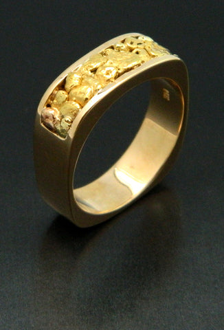 Natural Gold Nugget Wedding Band Natural Gold Nugget Wedding Band