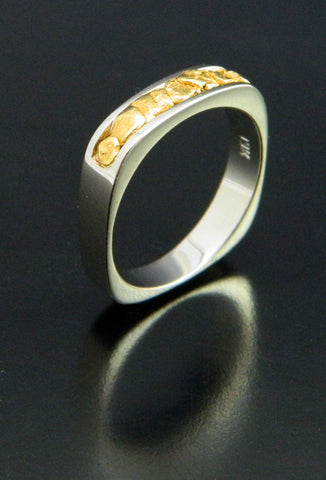 Natural Gold Nugget Wedding Band Natural Gold Nugget Wedding Band