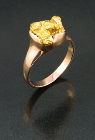 Natural Crystalline Gold Nugget Ring Natural Crystalline Gold Nugget Ring