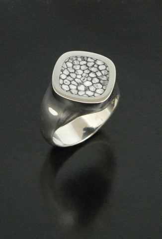 The Original Stingray Coral Ring in 18kt White Gold and Sterling Silver The Original Stingray Coral Ring in 18kt White Gold and Sterling Silver
