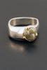 Natural Sage Green Diamond Crystal Ring