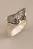 Sikhote-Alin Meteorite Ring in Sterling Silver and 18kt Gold
