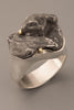 Large Sikhote-Alin Meteorite Ring in Sterling Silver and 18kt Gold