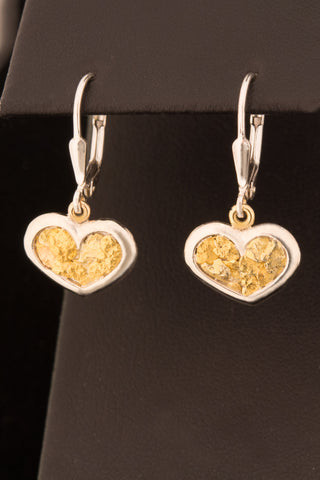 Natural Gold Nugget Heart earrings Natural Gold Nugget Heart earrings