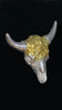 Special Edition Gold Nugget and Sterling Silver Buffalo Skull Lapel Pin