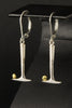 Gold Nugget Rock Hammer Earrings