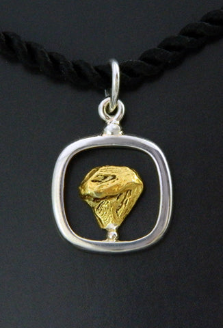 Crystalline Gold Pendant in Sterling Silver Crystalline Gold Pendant in Sterling Silver