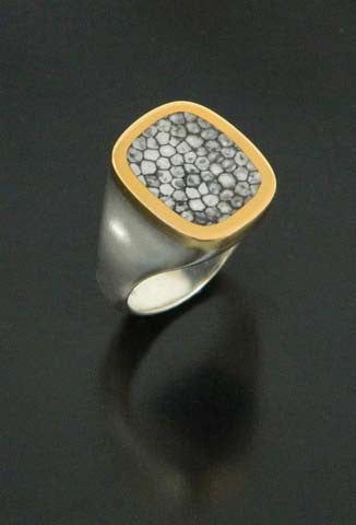 The Original Stingray Coral in 18kt Yellow Gold and Sterling Silver Ring The Original Stingray Coral in 18kt Yellow Gold and Sterling Silver Ring