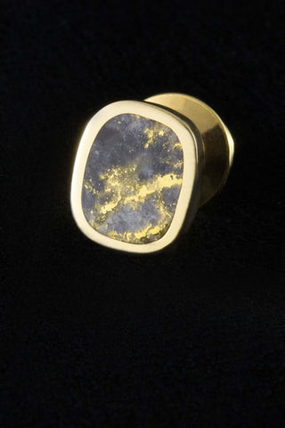 Gold in Quartz Tie Tack Gold in Quartz Tie Tack