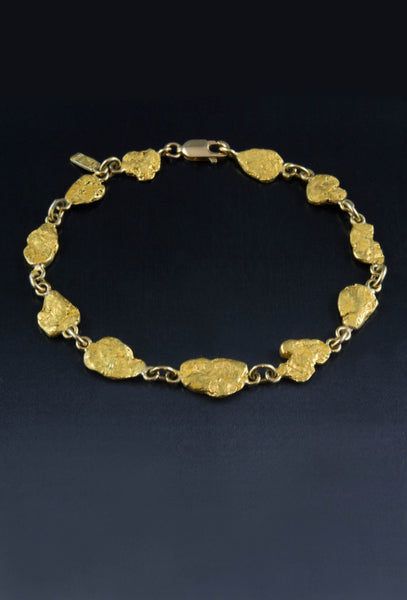 Natural Gold Nugget Bracelet