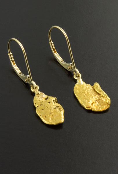 Natural Gold Nugget Earrings