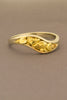 Natural Gold Nugget S-Curve Ring