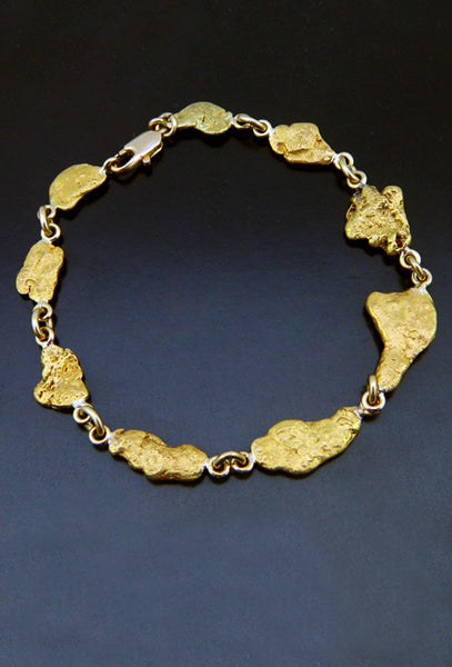 Natural Gold Nugget Bracelet