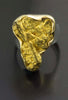 Large Natural Gold Nugget Ring