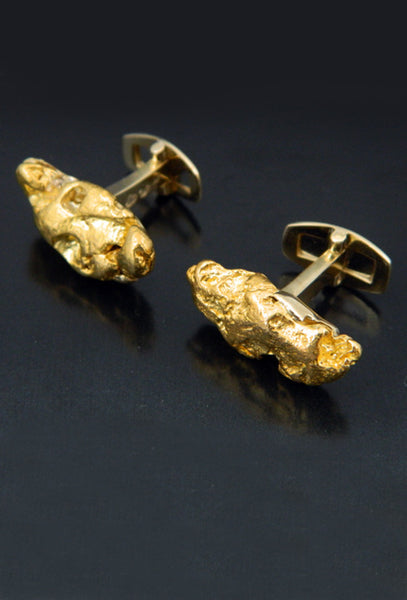 Natural Gold Nugget Cufflinks