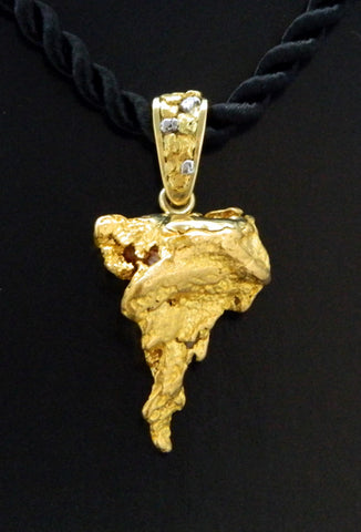 Natural Gold Nugget Pendant