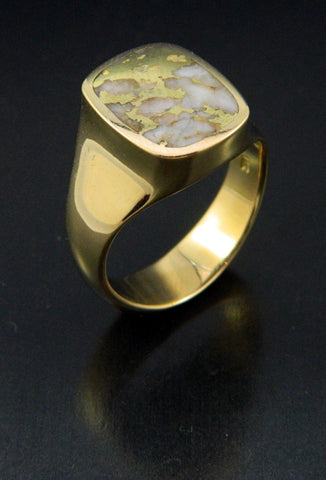 Gold in Quartz Ring