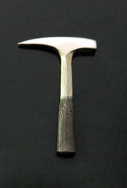 Sterling Silver Rock Hammer Lapel Pin